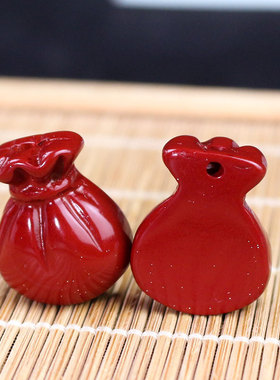 朱砂福袋吊坠男女项链挂坠DIY钥