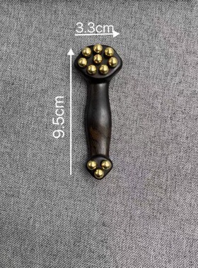 紫光檀绿檀羊角如意按摩刷家用便