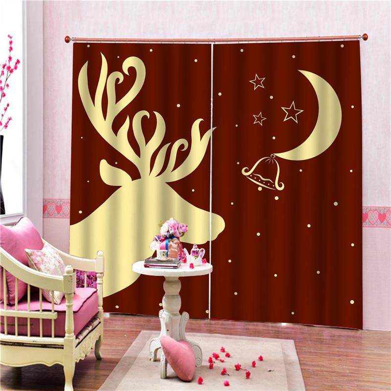 2022新款圣诞节涤纶防水布窗帘圣诞节元素门帘图片定制,淘宝优惠券,粉丝福利购,淘宝优惠卷