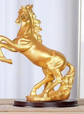 马到成功酒柜装饰品摆件客厅玄关电视办公室桌商务国潮书桌手工