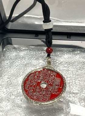真武大帝太上背花钱吊坠项链独特原创设计轻奢ins时尚精致百搭