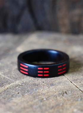 八卦朱砂戒指手工古风汉服小众简约道系男女风水ins传统文化潮流