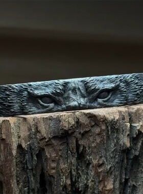 山鬼凝望雷祖护佑道系传统文化手作錾刻镀银款手镯复古国潮