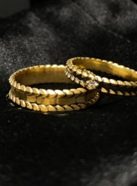 新款复古蛇鳞戒指ins金色个性情侣款本命年蛇年对戒女