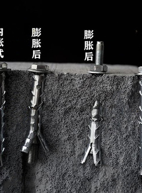 穿山刺膨胀螺丝砌块砖泡沫砖轻体砖加气块专用膨胀螺栓鱼鳞拉爆