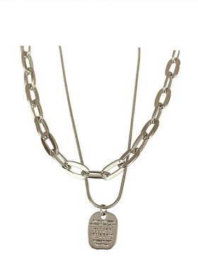 毛衣链复古长款吊坠不锈钢