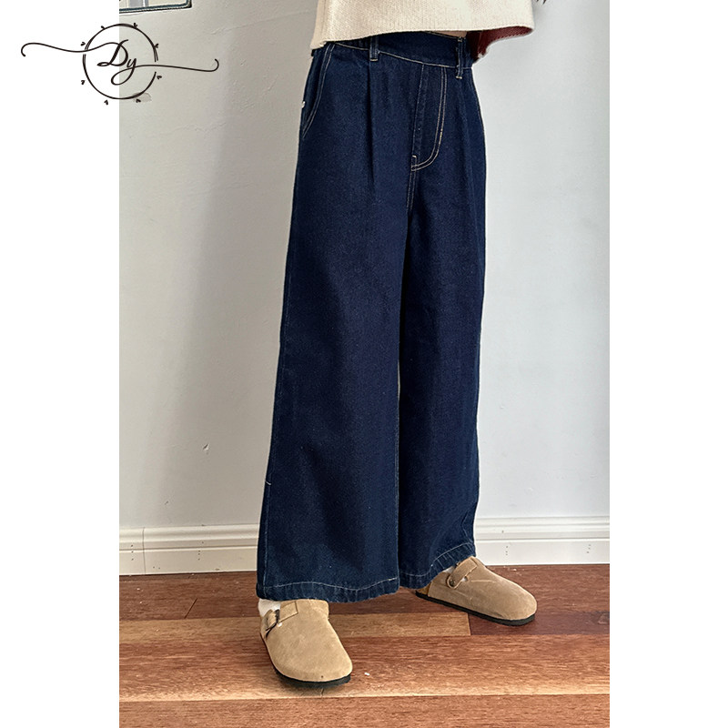 小叮尤尤女童牛仔裤2025秋季新款中大童经典宽松儿童百搭阔腿裤,淘宝优惠券,粉丝福利购,淘宝优惠卷