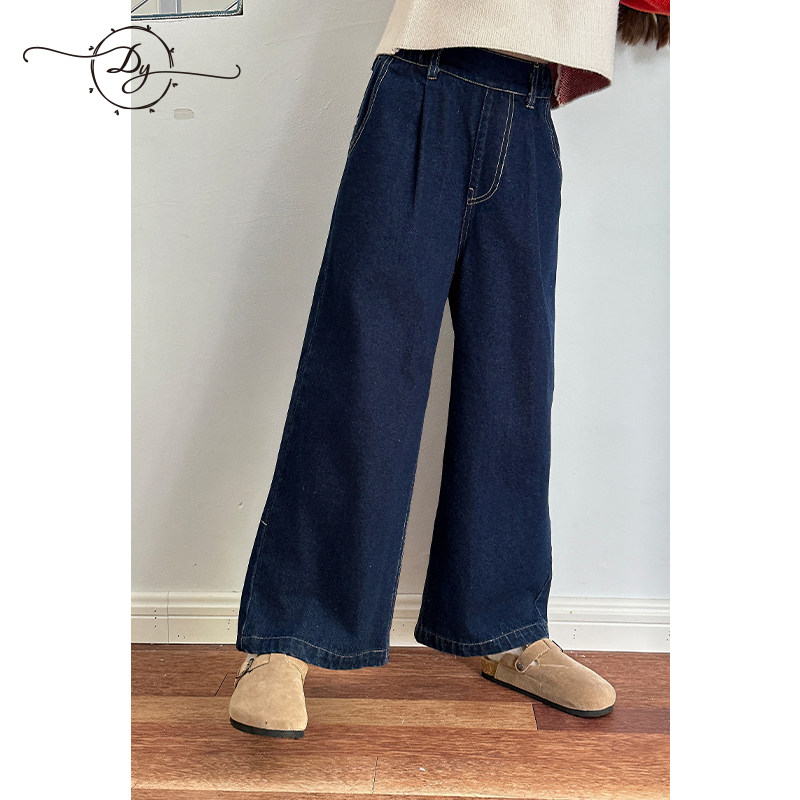 小叮尤尤女童牛仔裤2025秋季新款中大童经典宽松儿童百搭阔腿裤,淘宝优惠券,粉丝福利购,淘宝优惠卷