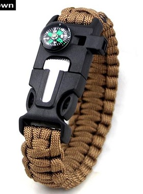 Multi-function Survival Emergency Rope Compass Whistle