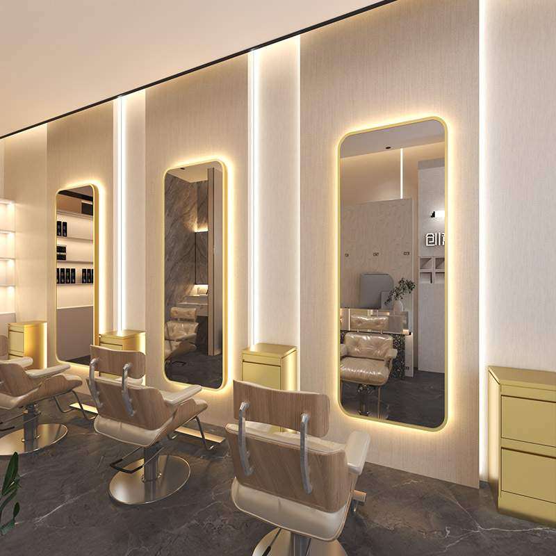 美发店镜子理发店镜台发廊专用网红带灯挂墙发光新款壁挂式剪发镜,淘宝优惠券,粉丝福利购,淘宝优惠卷