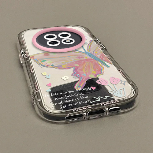 适用OPPOA6GT手机壳A6GT5G保护套OPPO新款化妆镜面软壳镜头全包防摔OPOPA高级感外壳OPA0PP0OPPA男女彩花蝴蝶 - 图3