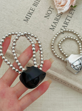 玫瑰花手链皮筋女扎头绳