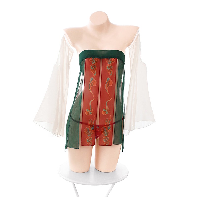 情感内衣套装纯欲寝服款女公主汉服古风性感古代睡裙贵妃古装睡衣 - 图3