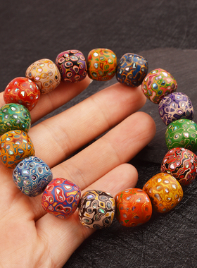 IOEKO男女通用大漆珠无复古手链