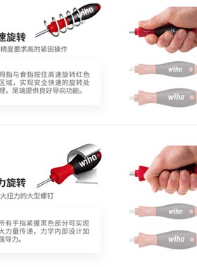 德国wiha威汉进口PH1 2十字螺丝刀家用3 5.5mm一字PZ2米字起子6mm