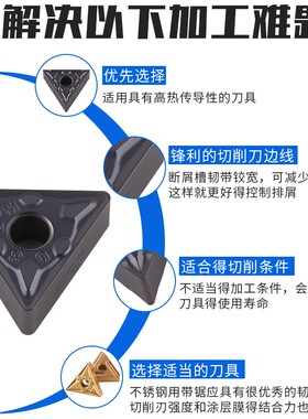 UMLO数控刀片三角形车刀片TNMG160404硬质合金钢件外圆刀车床刀具