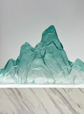 透明树脂假山艺术品摆件酒店别墅豪宅H会所养生馆落地大厅景观雕