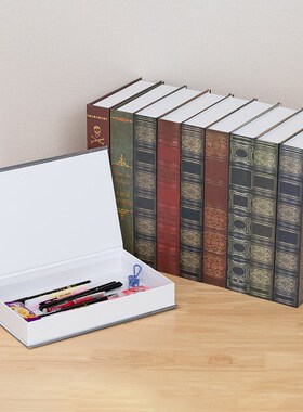 欧式烫金复古假书仿真书摆件样板件道具模型书本客厅创Z意装饰品