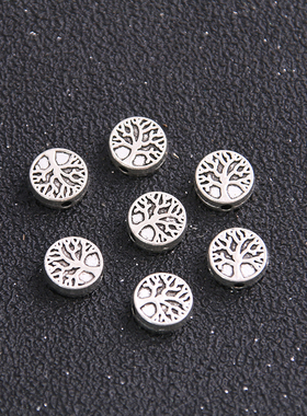 好货20pcs 9*9mm Three Color Round ree Bead Spacer Bead Charm