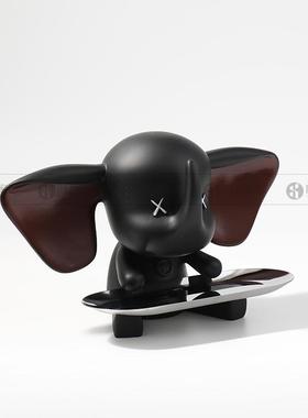 轻奢入户玄关小飞象托盘摆件家居客厅电视柜样板房玄关收纳装饰品