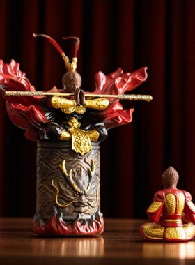 齐天大圣孙悟空摆件斗战胜佛创意大圣归来陶瓷家居客厅工艺品装饰