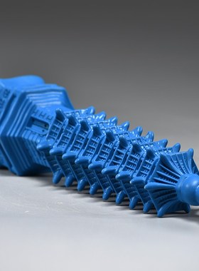 蓝色木质雕刻9层九层文昌塔摆件实木13层十三层木头文昌塔工艺品