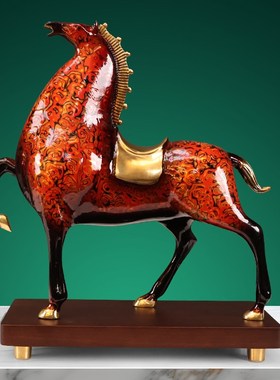 铜马摆件马到成功家居客厅书房办公室装饰工艺品师傅乔迁新居礼物