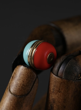 松石汉堡珠文玩松石南红