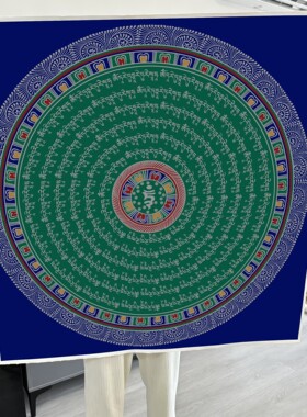 绿度母心咒唐卡数字油画零基础