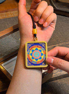 纯手绘唐卡佛牌吊坠挂件