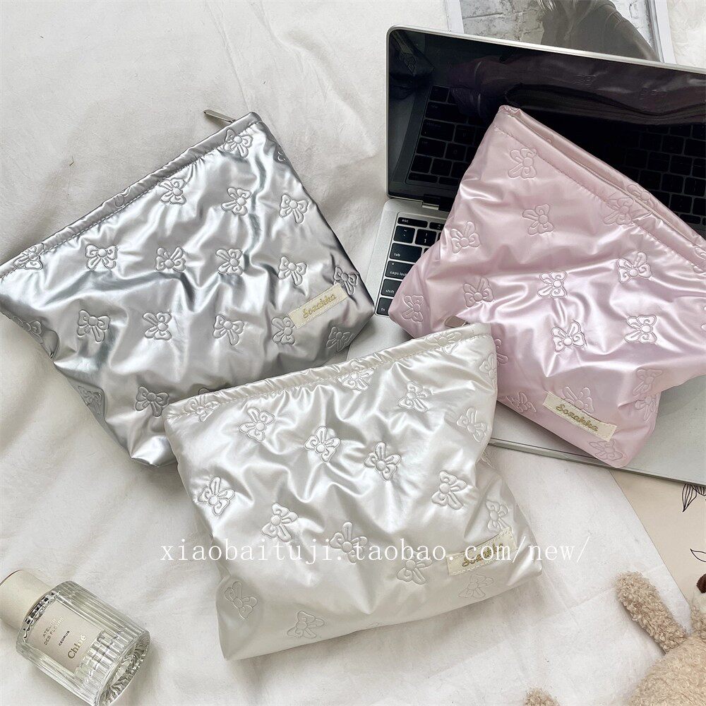 韩系pu爱心手拿包化妆包护肤品零钱包内胆多功能收纳袋2025新款,淘宝优惠券,粉丝福利购,淘宝优惠卷