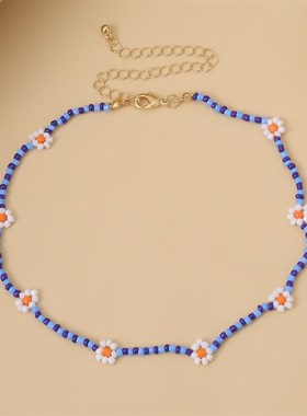 Ethnic Ladies Colorful Rice Bead Casual Necklace Anklet girl