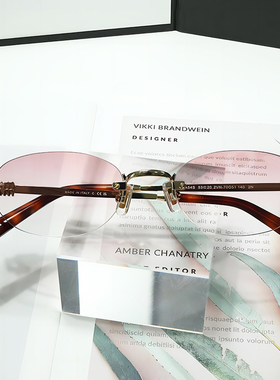 张元英无框眼镜墨镜太阳镜