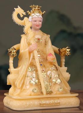 泰山奶奶像体汉白玉泰山老母碧霞元君神像泰山娘娘像家用供奉摆件