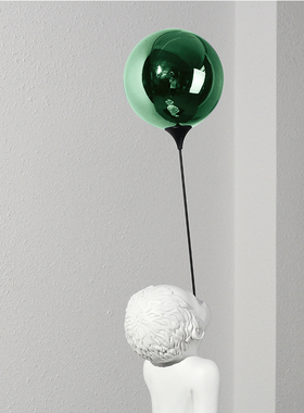 简约现代轻奢抽象雕塑艺术气球卡通人物摆件样板间电视柜软装饰品