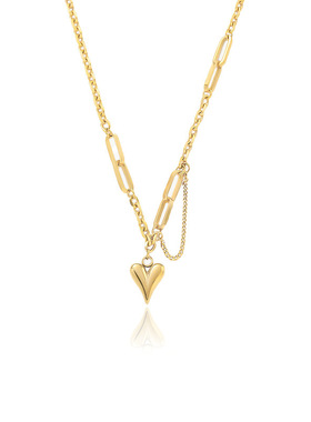 Retro fashion personality ins tide titanium steel K gold lov