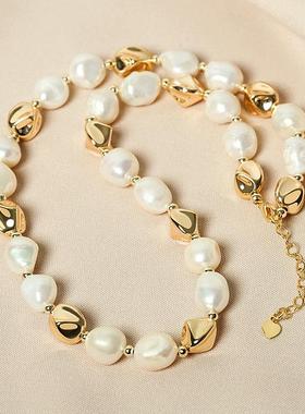 珍珠项链巴洛克女淡水链气质天然手链时尚锁骨轻奢设计小众欧美感