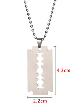 Unisex Stainless Unique Steel Razor Blade Fashion Fire Flame