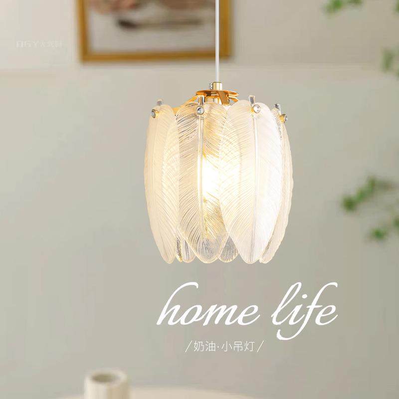 法式羽毛餐厅小吊灯玄关轻奢过道走廊阳台花苞书房卧室床头小吊灯,淘宝优惠券,粉丝福利购,淘宝优惠卷