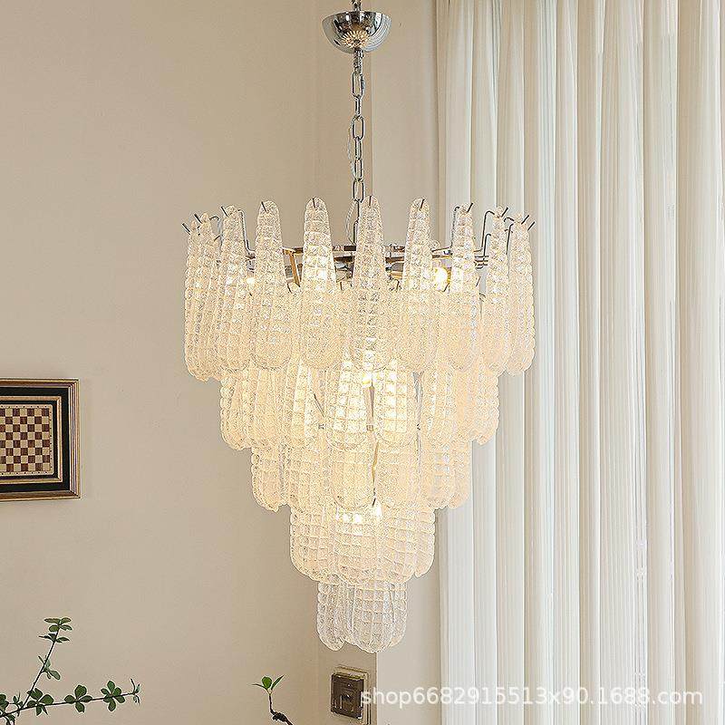 别墅复式楼轻奢水晶玻璃吊灯挑空楼梯灯美式复古客厅餐厅卧室吊灯,淘宝优惠券,粉丝福利购,淘宝优惠卷