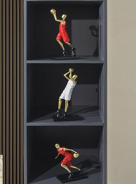 现代简约创意篮球摆件家居电视酒柜装饰品男孩办公室轻奢高档摆设