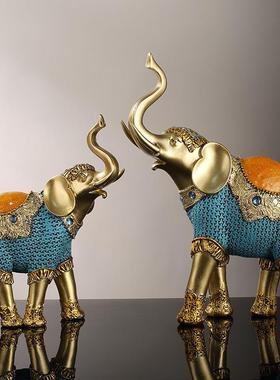 欧式大象摆件客厅电视柜书房会所酒店玄关饰品结婚礼品创意装饰品