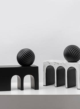 现代北欧拱门摆件软装样板间售楼部酒店创意拱形艺术家居饰品配搭