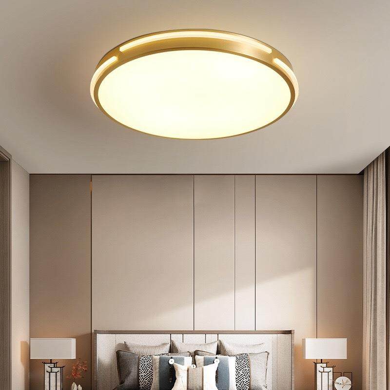 全铜吸顶灯led现代圆形卧室房间灯阳台超薄吸顶简约过道中山灯具,淘宝优惠券,粉丝福利购,淘宝优惠卷