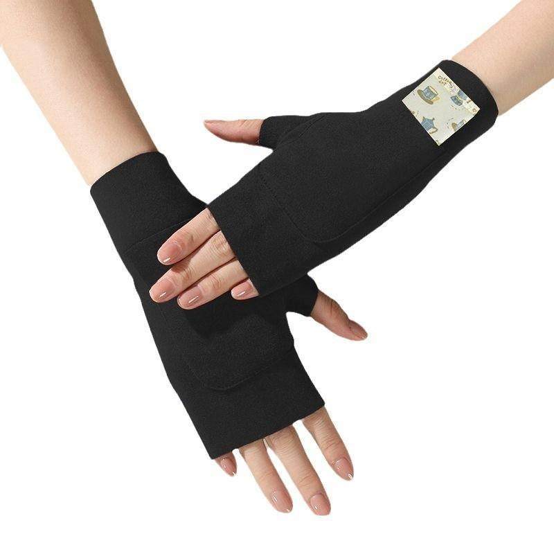 高品质保暖半指手套自发热德绒女秋冬季防寒学生写字办公打字漏指,淘宝优惠券,粉丝福利购,淘宝优惠卷