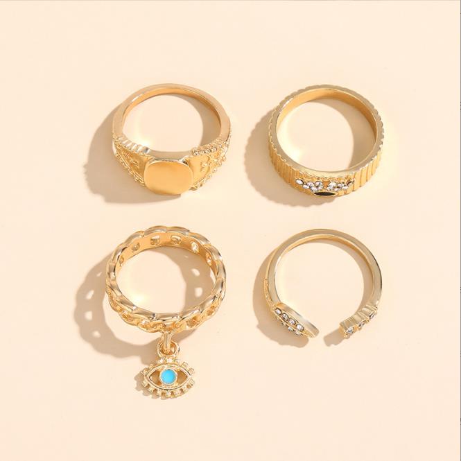 推荐Evil Eye Ring Set Matching Rings for Women Jewelry Anill - 图1