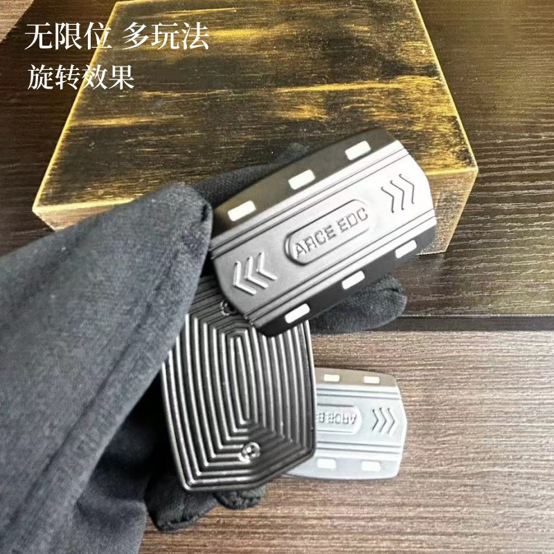新款无限位推牌指尖啪啪币金属夜光edc解压减压玩具 - 图1