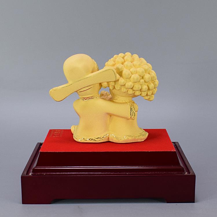绒沙金新婚结婚礼物送新人闺蜜创意公仔实用周年纪念日摆件装饰品 - 图2