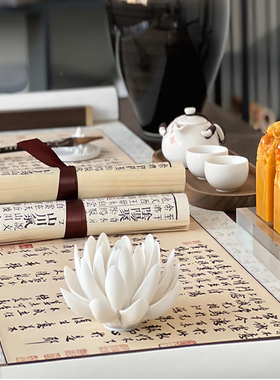 书法书画卷轴手卷名家碑拓古贴  中式样板房书房桌W案陈列道具饰