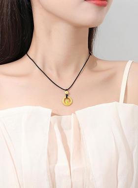 十二生肖萌龙项链女925纯银